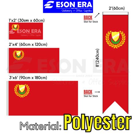 Kedah Flag (Polyester) 2x4 / 3x6 / 2x8 Vertical Bendera Kedah | Lazada