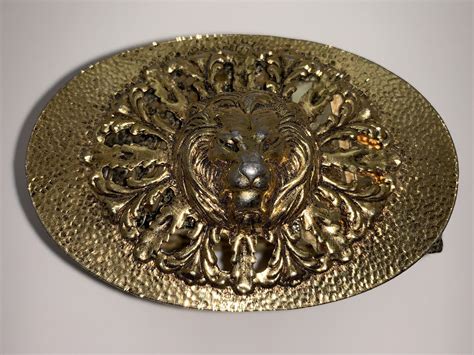 Vintage 70s Gold Lion Belt Stretchy Expandable Belt Gold Lion Belt