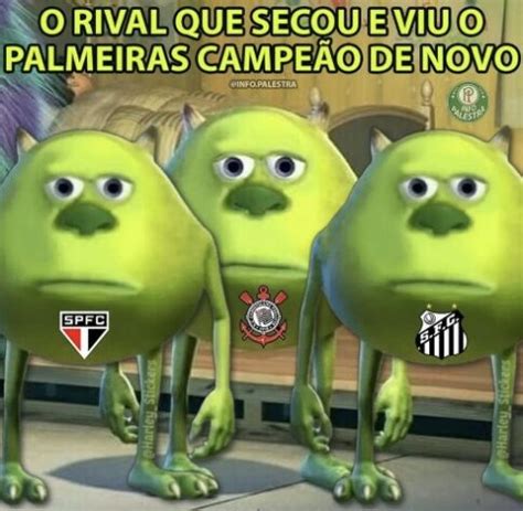 Sobrou para Santos e Flamengo Veja os memes do título do Palmeiras na