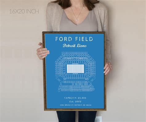 Ford Field Seating Chart Detroit Lions Detroit Lions - Etsy