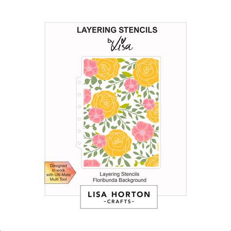 Lisa Horton Crafts Floribunda Background X Layering Stencils