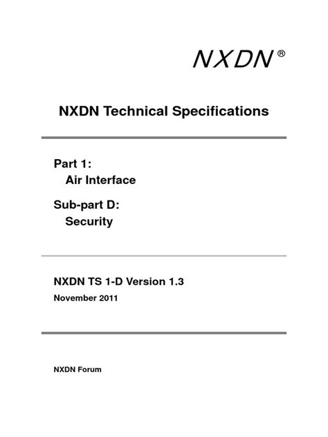 Nxdn Ts 1 D V0103 Pdf Cryptography Security Technology