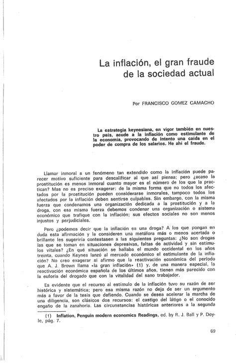 Pdf La Inflaci N El Gran Fraude De La Sociedad Actual