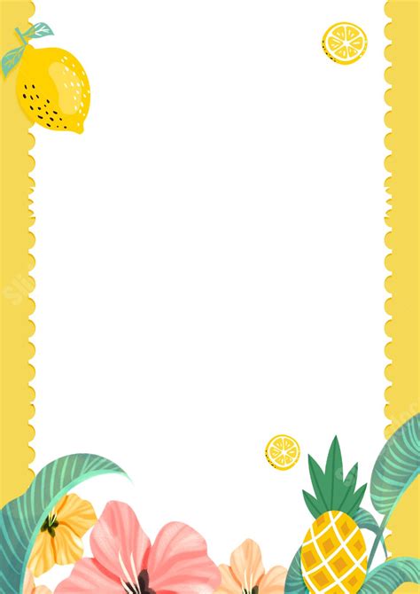 Fruit Banquet Page Border And Printable Background In Word Slidesdocs