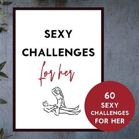 Sex Game 60 Sex Challenges For Her Printable Sexy Card Game Sexytoy For Couples Etsy