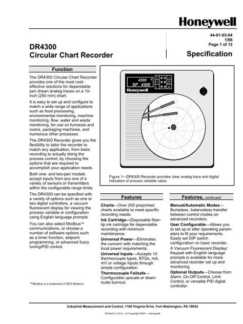 Honeywell Chart Recorder Parts