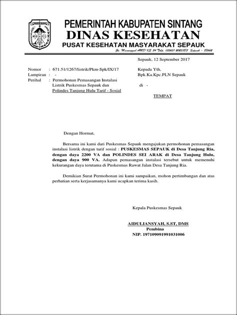 Contoh Surat Permohonan Sambungan Listrik Surat Lamaran Kerja Desain Contoh Surat Dz8vvjy28k