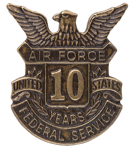 Air Force 10 Year Service Lapel Pin Civilian Personnel — Kennedy Insignia