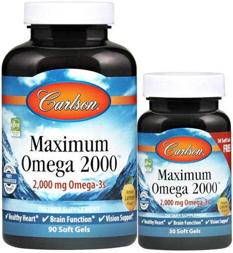 Carlson Labs Maximum Omega 2000 - omega 3 z dzikich norweskich ryb ...