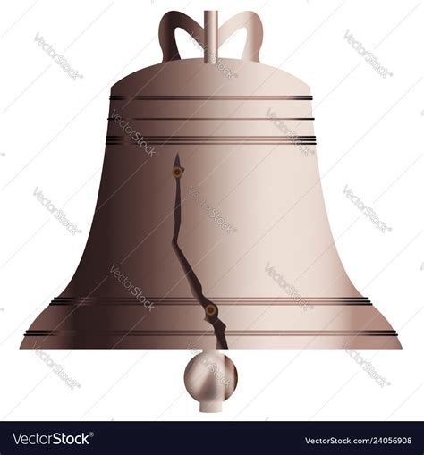 Liberty bell with crack Royalty Free Vector Image