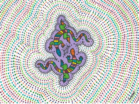 Aboriginal Gecko Lizard Painting by Susie Weber - Fine Art America