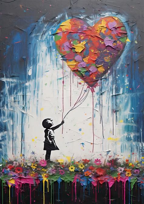 Mädchen mit Ballon Banksy inspirierte Kunst