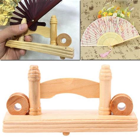 14cm Chinese Japanese Foldable Fan Display Holder Base Stand Knot Art