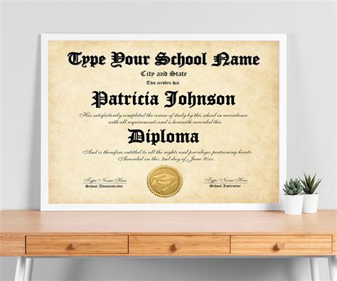 Custom High School Diploma, Homeschool Diploma, Diploma Keepsake, GED ...