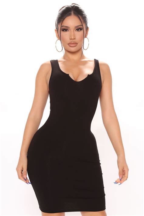 Jane Heavy Rib Mini Dress Black Fashion Nova Dresses Fashion Nova