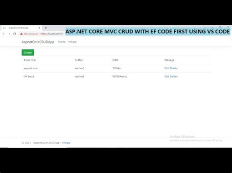 ASP NET Core MVC CRUD Operations With EF Code First In Visual Studio