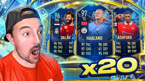 I OPENED 20 PREMIER LEAGUE GUARANTEED TOTS PACKS ON FIFA 23 YouTube