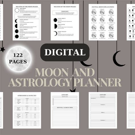 Monthly And Daily Moon Planner Etsy