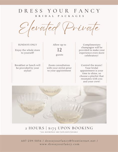 Packages - Dress Your Fancy Bridal Boutique