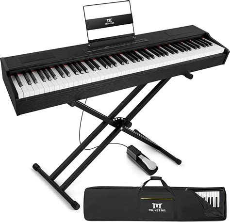 MUSTAR Weighted Digital Keyboard Piano 88 Keys Hammer Action With Stand