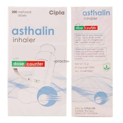 Salbutamol Mcg Asthalin Inhaler Cipla Ltd Treatment Asthma