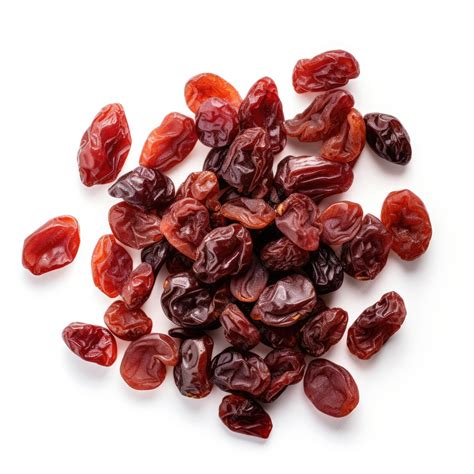 Premium Ai Image Dried Cranberry Raisins Isolated On White Background