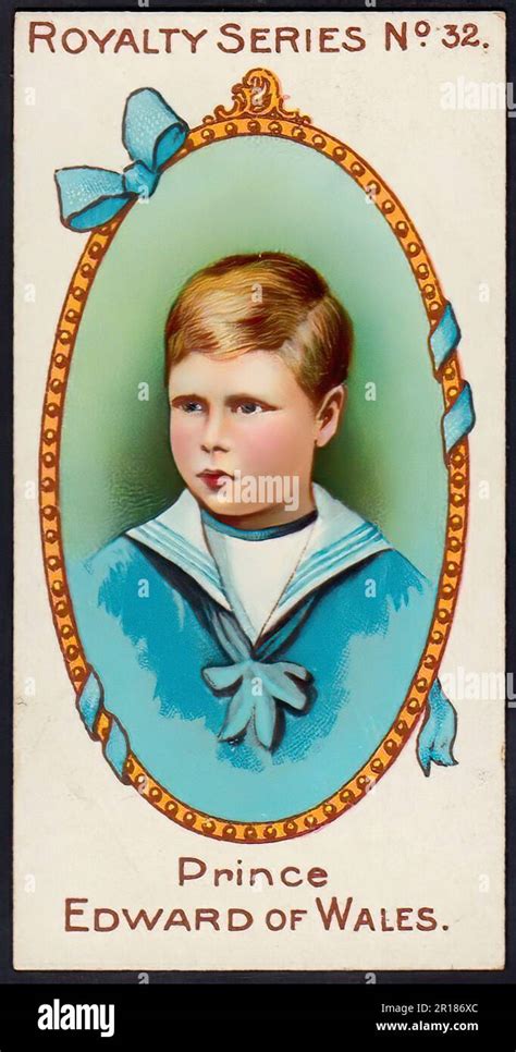 Prince Edward Of Wales Vintage Cigarette Card 02 Stock Photo Alamy