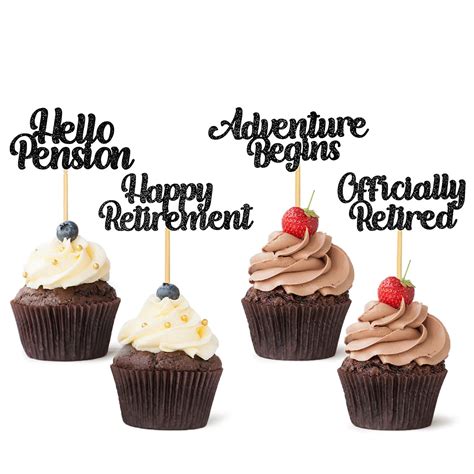 Pieces Happy Retirement Cupcake Toppers Officially Retired Hello