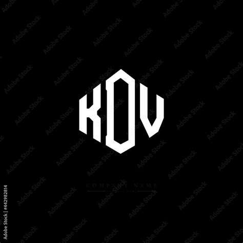 KDV letter logo design with polygon shape. KDV polygon logo monogram ...