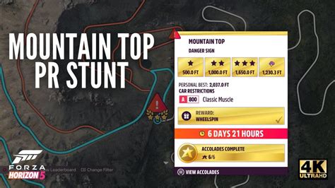 Forza Horizon Mountain Top Seasonal Danger Sign Youtube