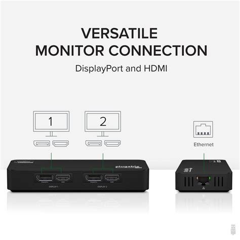 Plugable Usb 30 And Usb C 4k Displayport And Hdmi Dual Monitor Adapte Plugable Technologies