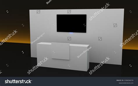 Creative Exhibition Stand Design Booth Template Stock Illustration ...