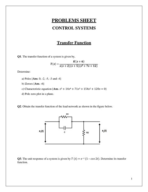 Numerical Sheet Control Systems Bits Pilani Studocu