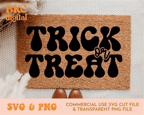 Truco O Trato SVG Archivo De Corte Groovy Halloween Cut File Uso