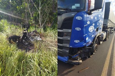 Midianews Motociclista Morre E Garupa Fica Ferido Ao Baterem Em Caminhão