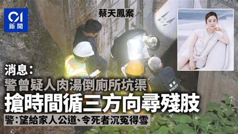 蔡天鳳案﹕警曾疑人肉湯倒廁所坑渠 循三方向尋殘肢