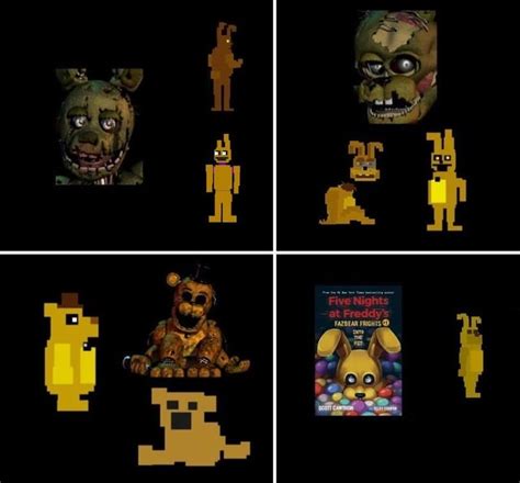 My Take On Spring Bonnie And Golden Freddy Sprites R Fivenightsatfreddys