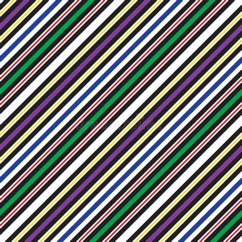 Rainbow Stripe Seamless Pattern Background In Diagonal Style Stock Vector Illustration Of