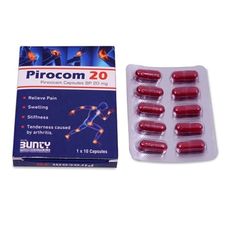 Pirocom 20 Mg Piroxicam Capsules Bhumi Pharmaceuticals At Rs 58 Box In