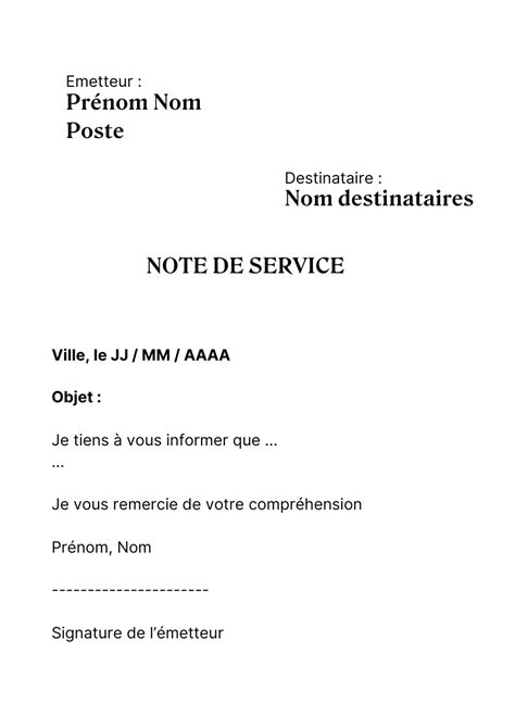 Rédiger une note de service modèles et conseils