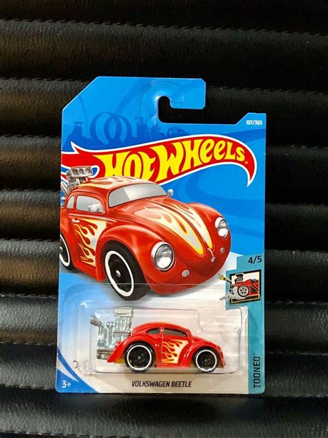 Hot Wheels Volkswagen Beetle TOONED Red Flames Hobbies Toys Toys Games On Carousell