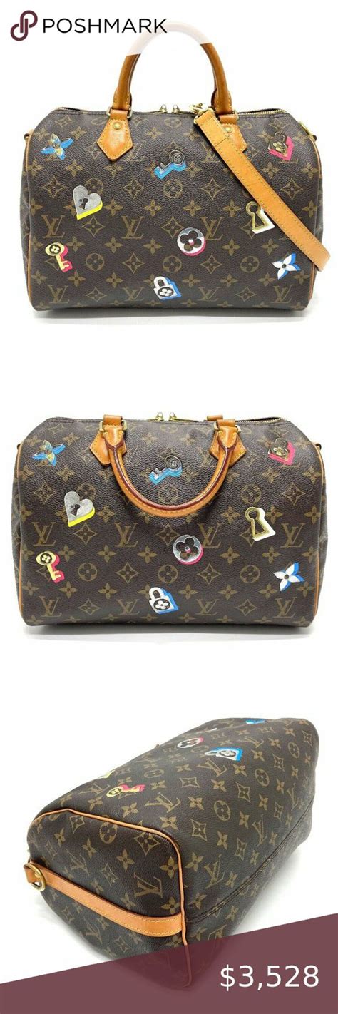 Authentic Louis Vuitton M Monogram Love Lock Speedy Bandoulier