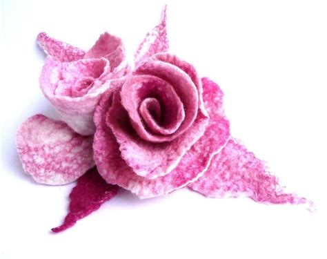 Gefilzte Blume Brosche Filz Brosche Gefilzt Brosche Rosa Etsy Felt