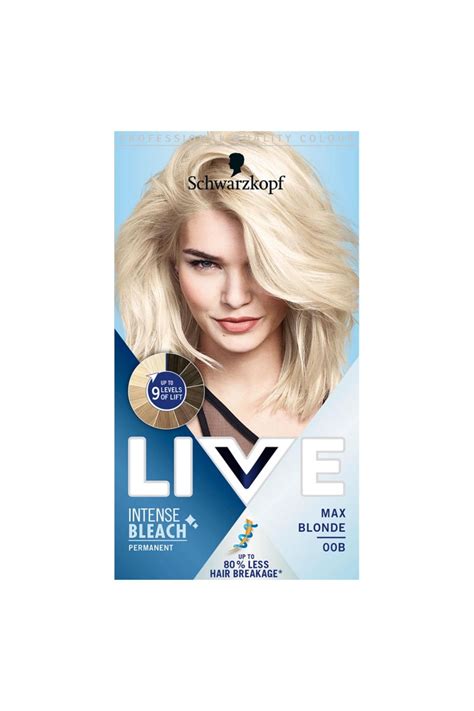Hair Colour Live Intense Bleach Hair Dye Glossy Shine B Max Blonde Schwarzkopf