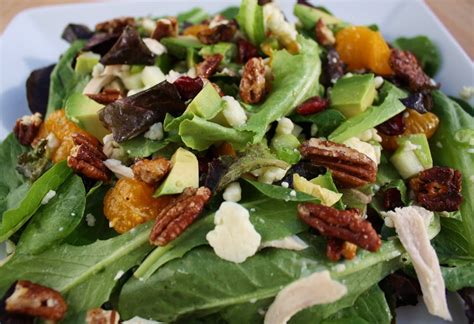 Field Greens Chicken Salad with Candied Pecans - What A Girl Eats