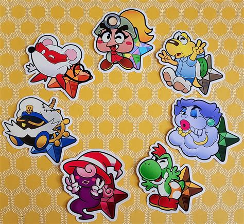 Paper Mario The Thousand Year Door Partner Stickers Goombella Koops