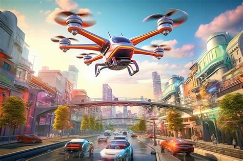 El Futuro De La Movilidad Urbana Con Taxis Voladores Y Gestión Automatizada Del Tráfico Foto