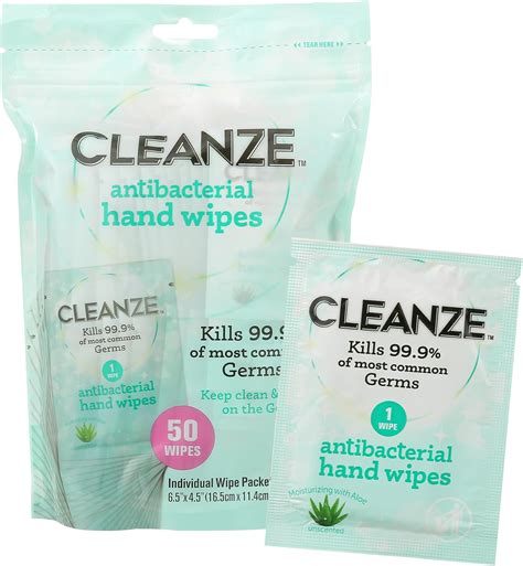amazoncom cleanze antibacterial hand sanitizing individual hand wipe