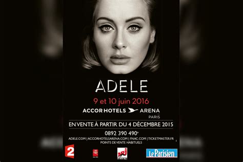 Adele en concerts à lAccorHotels Arena de Paris 2016 Sortiraparis