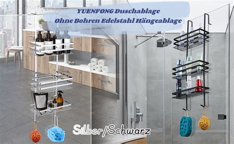 Yuenfong Duschablage Duschregal Ohne Bohren Edelstahl H Ngeablage